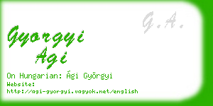 gyorgyi agi business card